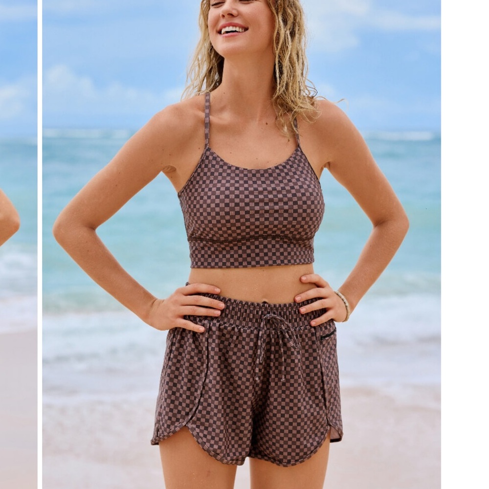 Sea Fancy Brown Two-Piece Swim Shorts Set